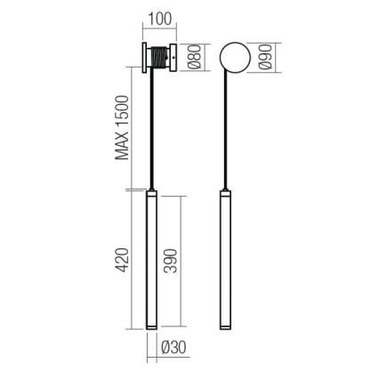 Redo 01-3361 - SWING himmennettävä LED-seinävalaisin LED/9W/230V 3000/4000K CRI 90 valkoinen