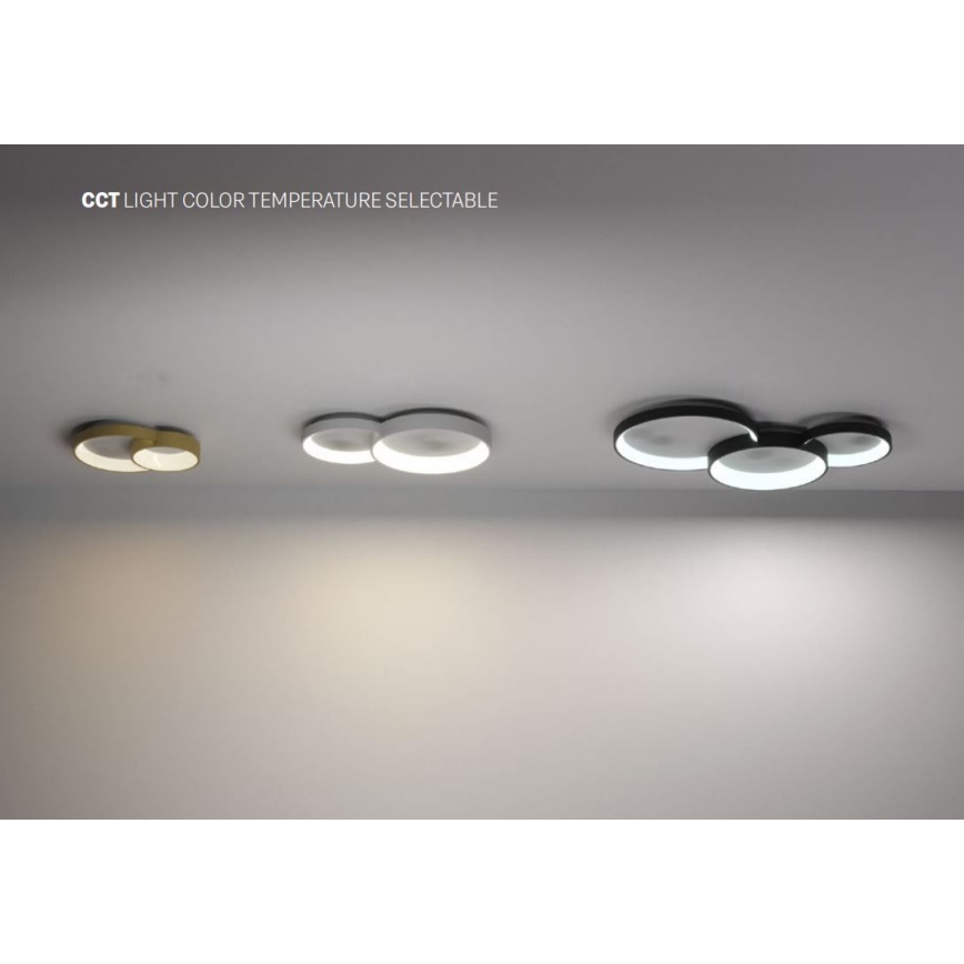 Redo 01-3375 - COMBI LED himmennettävä kattovalaisin LED/72W/230V 3000/4000/6000K CRI98 musta