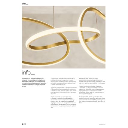 Redo 01-3393 - LED Himennettävä riippuvalaisin vaijerilla BIAS LED/120W/230V 3000/4500/6500K CRI 90 musta