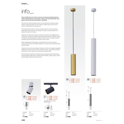 Redo 01-3412 - Kohdevalaisin DELPHI 2xGU10/7W/230V 16,1x8,1 cm musta