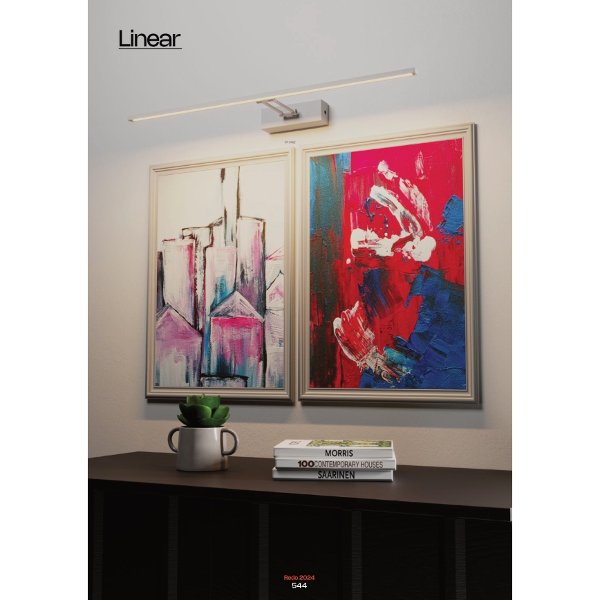 Redo 01-3461 - LED-kuvavalo LINEAR LED/8W/230V 35 cm CRI 92 musta