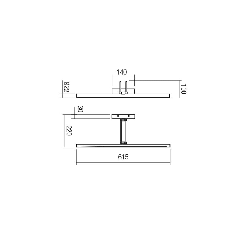 Redo 01-3470 - LED-kuvavalo IKON LED/16,4W/230V 61,5 cm CRI 92 valkoinen