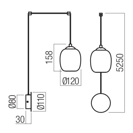 Redo 01-3484 - LED-seinävalaisin KHADI LED/6W/230V CRI 90 halkaisija 12 cm musta/savunharmaa
