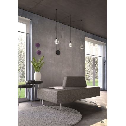 Redo 01-3485 - LED-himmennettävä seinävalaisin KHADI 3xLED/5,5W/230V CRI 90 halkaisija 12 cm musta/savunharmaa