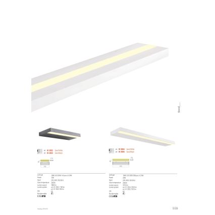 Redo 01-3552 - LED-seinävalaisin SEED LED/15W/230V valkoinen