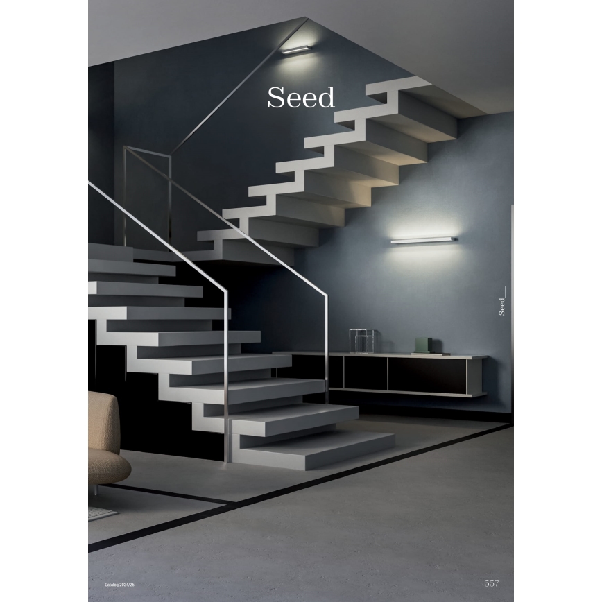 Redo 01-3555 - LED-seinävalaisin SEED LED/30W/230V musta