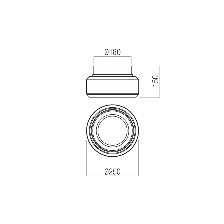 Redo 01-3588 - LED-kattovalaisin SOLERA LED/18W/230V halkaisija 25 cm CRI 93 3000/4000K harmaa