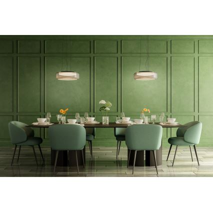 Redo 01-3592 - LED-kattokruunu johdossa SOLERA LED/36W/230V halkaisija 45 cm CRI 93 3000/4000K harmaa