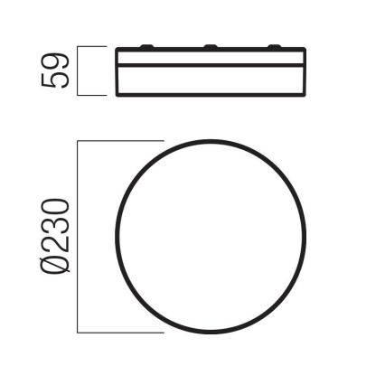 Redo 01-3727 - LED-kylpyhuoneen kattovalaisin FRISBI LED/12W/230V halkaisija 23 cm CRI 90 3000/4000K IP44 kiiltävä kromi