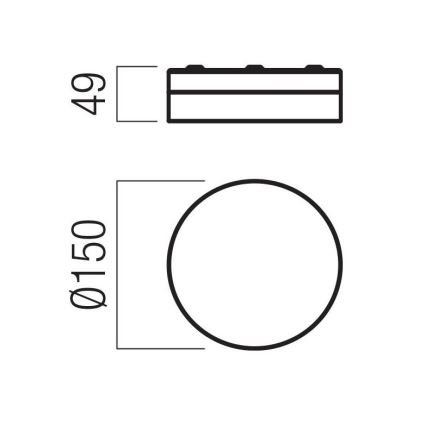 Redo 01-3729 - LED-kylpyhuoneen kattovalaisin FRISBI LED/8W/230V halkaisija 15 cm CRI 90 IP44 valkoinen