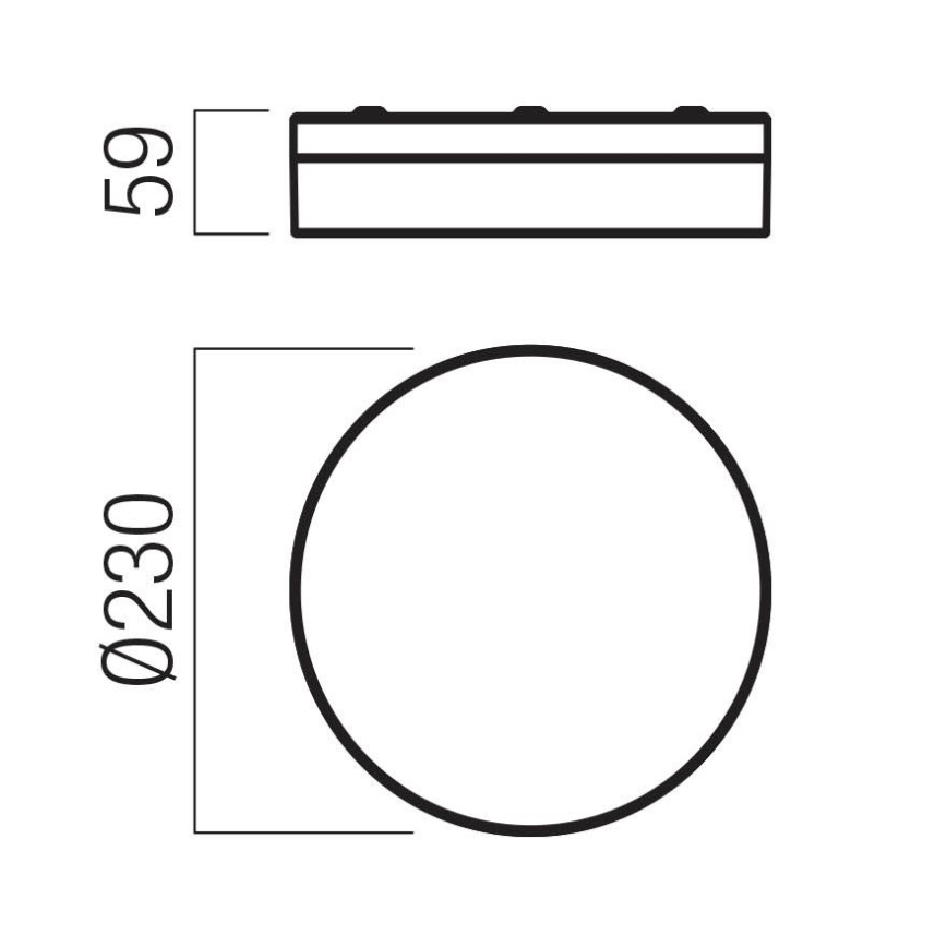 Redo 01-3731 - LED-kylpyhuoneen kattovalaisin FRISBI LED/12W/230V halkaisija 23 cm CRI 90 3000/4000K IP44 valkoinen