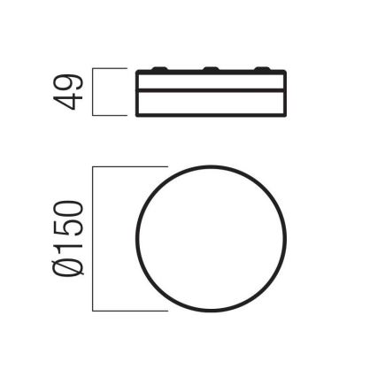 Redo 01-3733 - LED-kylpyhuoneen kattovalaisin FRISBI LED/8W/230V halkaisija 15 cm CRI 90 IP44 musta