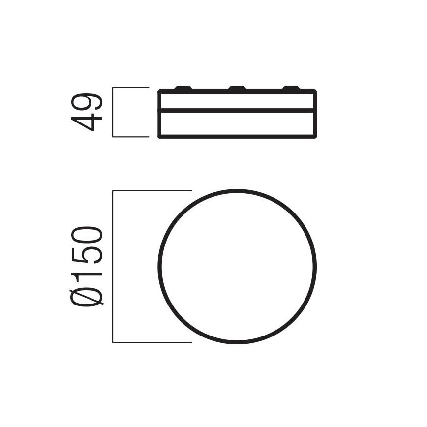 Redo 01-3733 - LED-kylpyhuoneen kattovalaisin FRISBI LED/8W/230V halkaisija 15 cm CRI 90 IP44 musta
