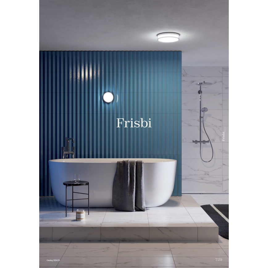 Redo 01-3736 - LED-kylpyhuoneen kattovalaisin FRISBI LED/18W/230V halkaisija 28 cm CRI 90 3000/4000K IP44 musta