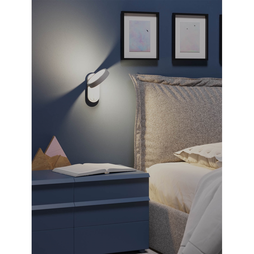 Redo 01-3763 - LED-seinävalaisin KEEN LED/6W/230V CRI 90 3000K valkoinen