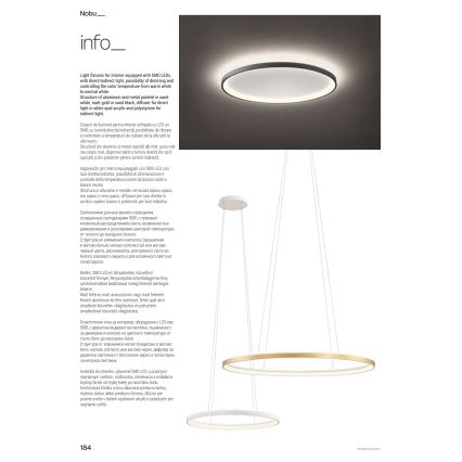 Redo 01-3808 - Himmennettävä LED-kattovalaisin NOBU LED/60W/230V 3000/4000K CRI 90 musta