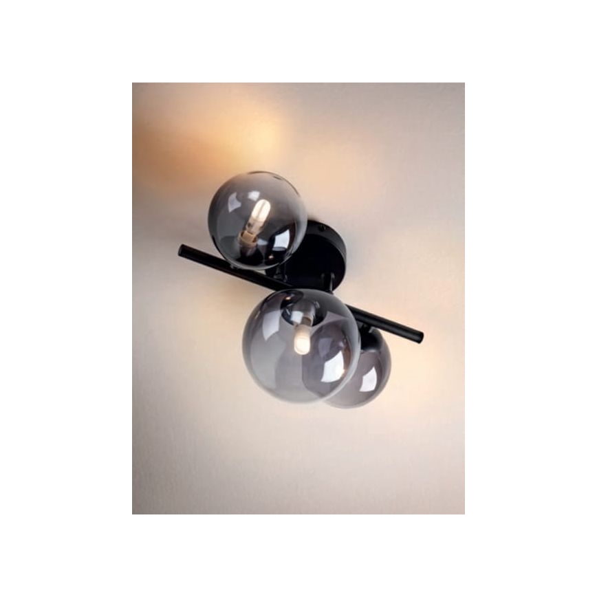 Redo 01-3988 - Kiinteä kattokruunu ASTRA 3xG9/8W/230V musta