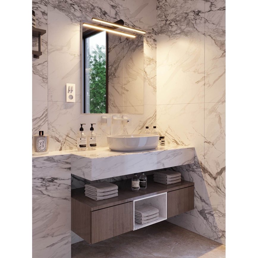 Redo 01-4036 - Kylpyhuoneen LED-peilivalo ROW LED/18W/230V 90 cm IP44 musta