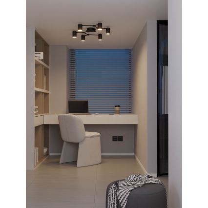 Redo 01-4048 - Kohdevalo WEBB 6xGU10/10W/230V musta