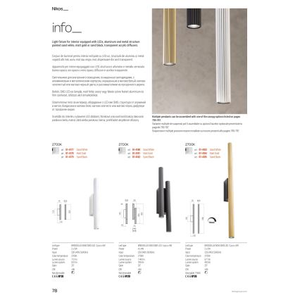Redo 01-4059 - himmennettävä LED-seinävalaisin NIKOS LED/10W/230V CRI 90 musta