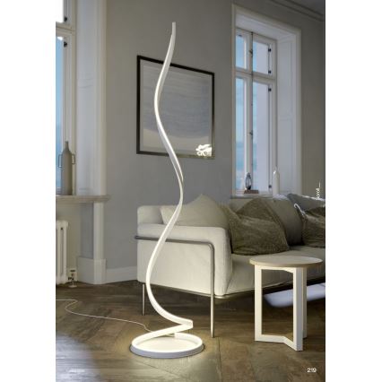 Redo 01-4281 - Himmennettävä LED-lattiavalaisin SCROLL LED/30W/230V 3000K/4000K/6000K CRI 90 valkoinen