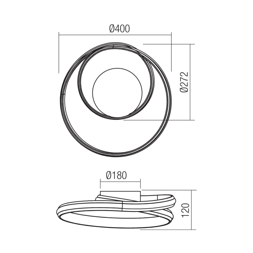 Redo 01-4354 - Himmennettävä LED-seinävalaisin TORSION LED/30W/230V 2700/3000/4000K CRI 90 valkoinen