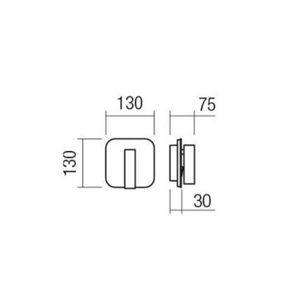 Redo 01-4473 - LED Seinävalaisin QUDA LED/6W/230V + LED/3W CRI 90 pronssinvärinen