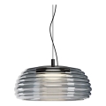 Redo 01-4543 - ONDULA himmennettävä LED-riippuvalaisin vaijerilla LED/16W/230V 2700K/3000K CRI 90 halkaisija 41 cm musta/savunharmaa