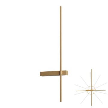 Redo 01-4672 - LED-seinävalaisin TANGENT LED/6W/230V 2700/2850/3000K 73 cm CRI 90 kultainen