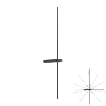 Redo 01-4675 - LED-seinävalaisin TANGENT LED/9W/230V 2700/2850/3000K 73 cm CRI 90 musta