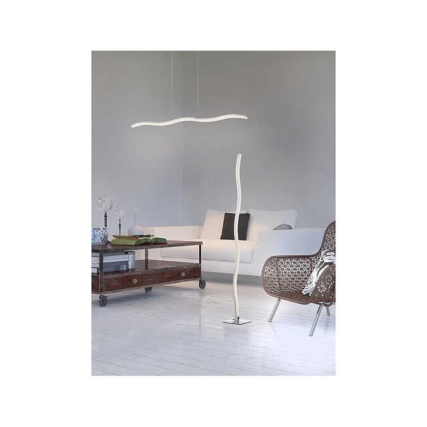 Redo 01-893 - LED-riippuvalaisin vaijerilla PULSE LED/23,1W/230V mattakromi