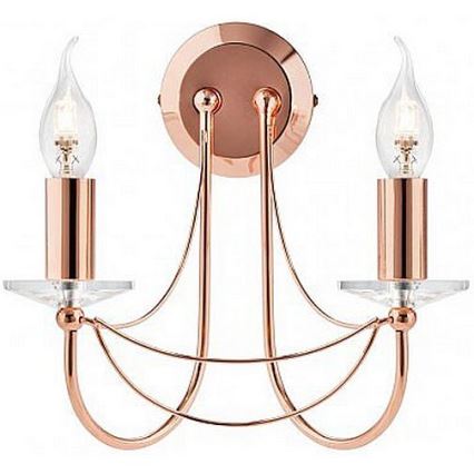 Redo 02-859 - Seinävalaisin ARIEL 2xE14/28W/230V kupari