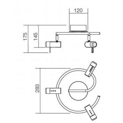 Redo 04-331 - LED-kohdevalaisin SLIM 3xLED/4W/230V kiiltävä kromi