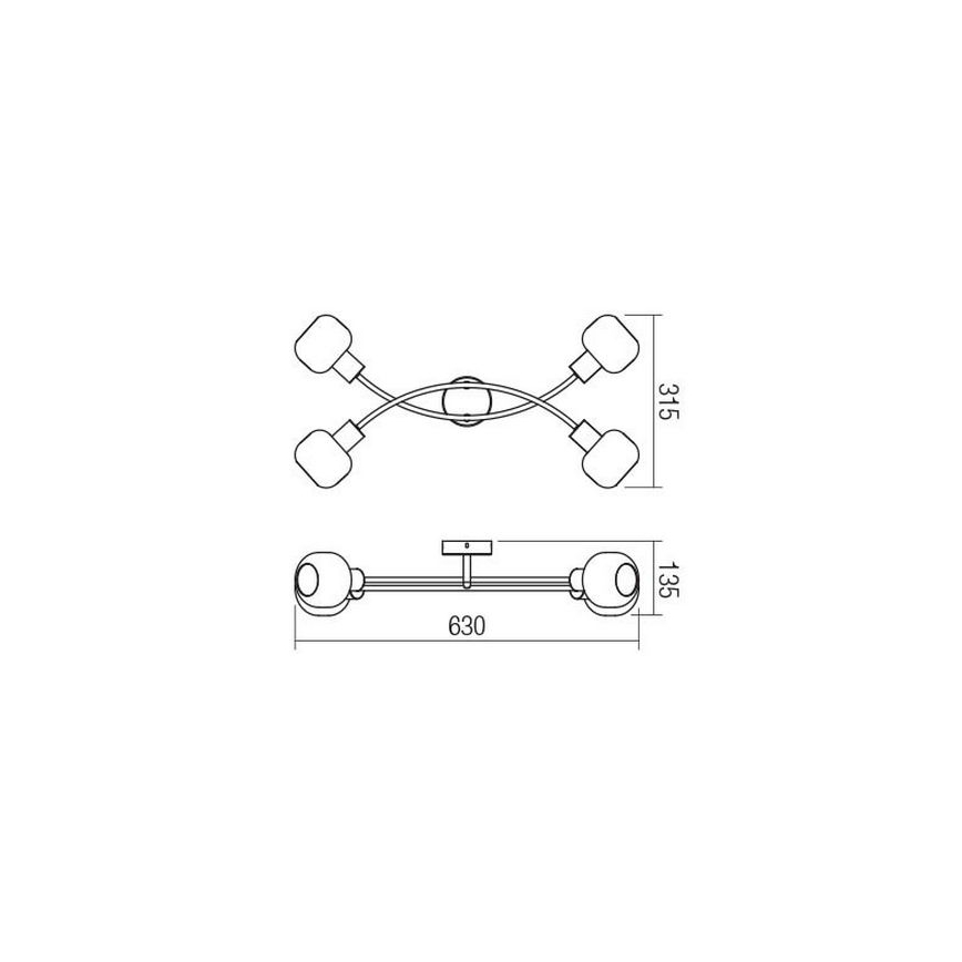 Redo 04-486 - Kohdevalo AMBER 4xE14/28W/230V