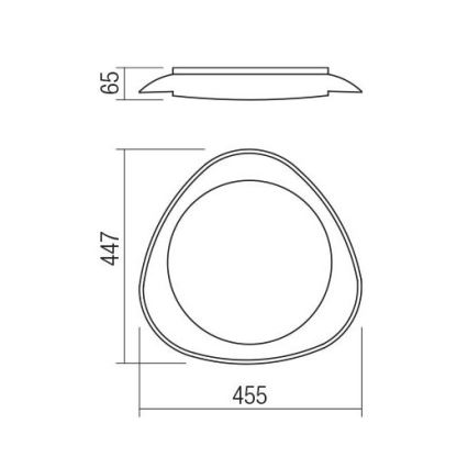 Redo 05-922 - LED-kattovalaisin VERENA LED/24W/230V antrasiitti