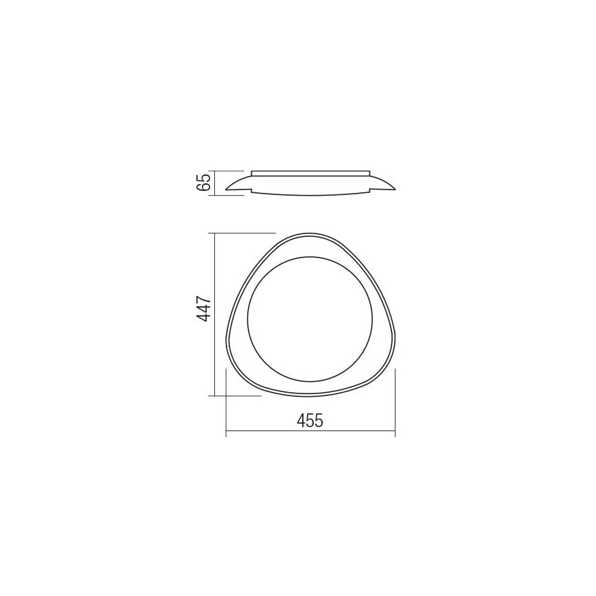 Redo 05-922 - LED-kattovalaisin VERENA LED/24W/230V antrasiitti
