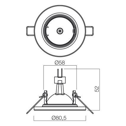 Redo 70307 - Upotettu valo MT 1xGU5,3/50W/12V valkoinen