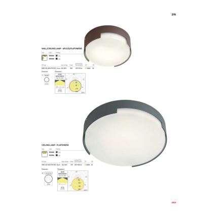 Redo 90005 - LED-ulkokattovalaisin SKOR LED/16W/230V IP54