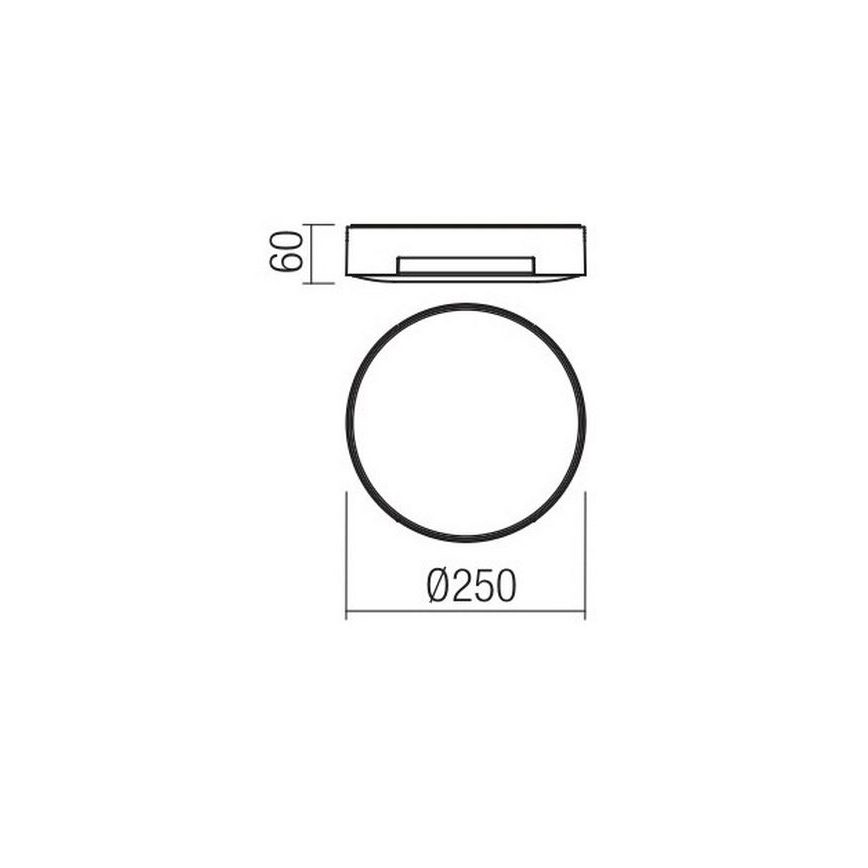 Redo 90006 - LED-ulkokattovalaisin SKOR LED/16W/230V halkaisija 25 cm IP54 ruskea