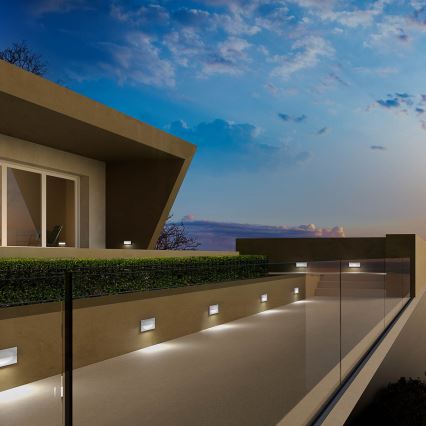 Redo 90009 - LED-ulko-opastevalaisin TAMPA LED/11W/230V IP54 valkoinen