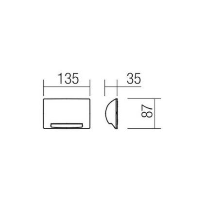 Redo 90009 - LED-ulko-opastevalaisin TAMPA LED/11W/230V IP54 valkoinen