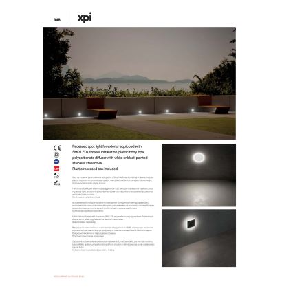 Redo 90042 - Upotettu LED-ulkovalo INCAS LED/2,3W/230V IP65