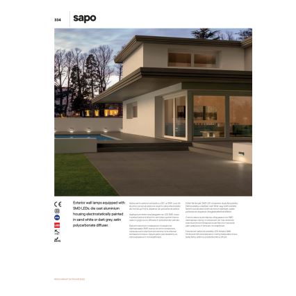 Redo 90070 - LED ulkoseinävalaisin SAPO LED/3W/230V IP65