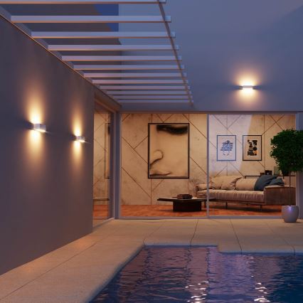 Redo 90095 - LED-ulko-seinävalaisin PLANIT LED/10W/230V 3000K IP54 valkoinen