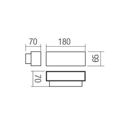 Redo 90096 - PLANIT LED-ulkoseinävalaisin LED/10W/230V 3000K IP54 antrasiitti