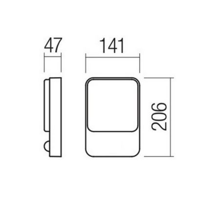 Redo 90128 - COLIN LED-ulkoseinävalaisin 9W/230V 4000K IP54 valkoinen