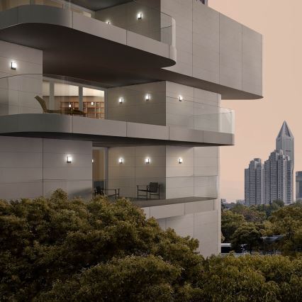 Redo 90130 -LED Ulkoseinävalaisin COLIN LED/9W/230V 4000K IP54 antrasiitti