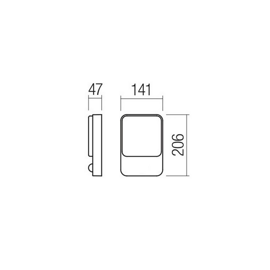 Redo 90130 -LED Ulkoseinävalaisin COLIN LED/9W/230V 4000K IP54 antrasiitti