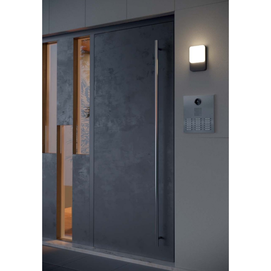 Redo 90133 - LED-ulkoseinävalaisin liike- ja hämärätunnistimella COLIN LED/9W/230V 3000K IP54 antrasiitti