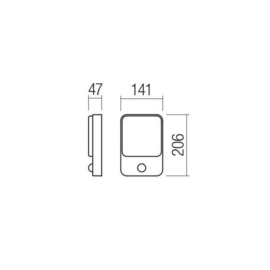 Redo 90134 - LED-seinävalaisin ulkokäyttöön liike- ja hämäräanturilla COLIN LED/9W/230V 4000K IP54 antrasiitti